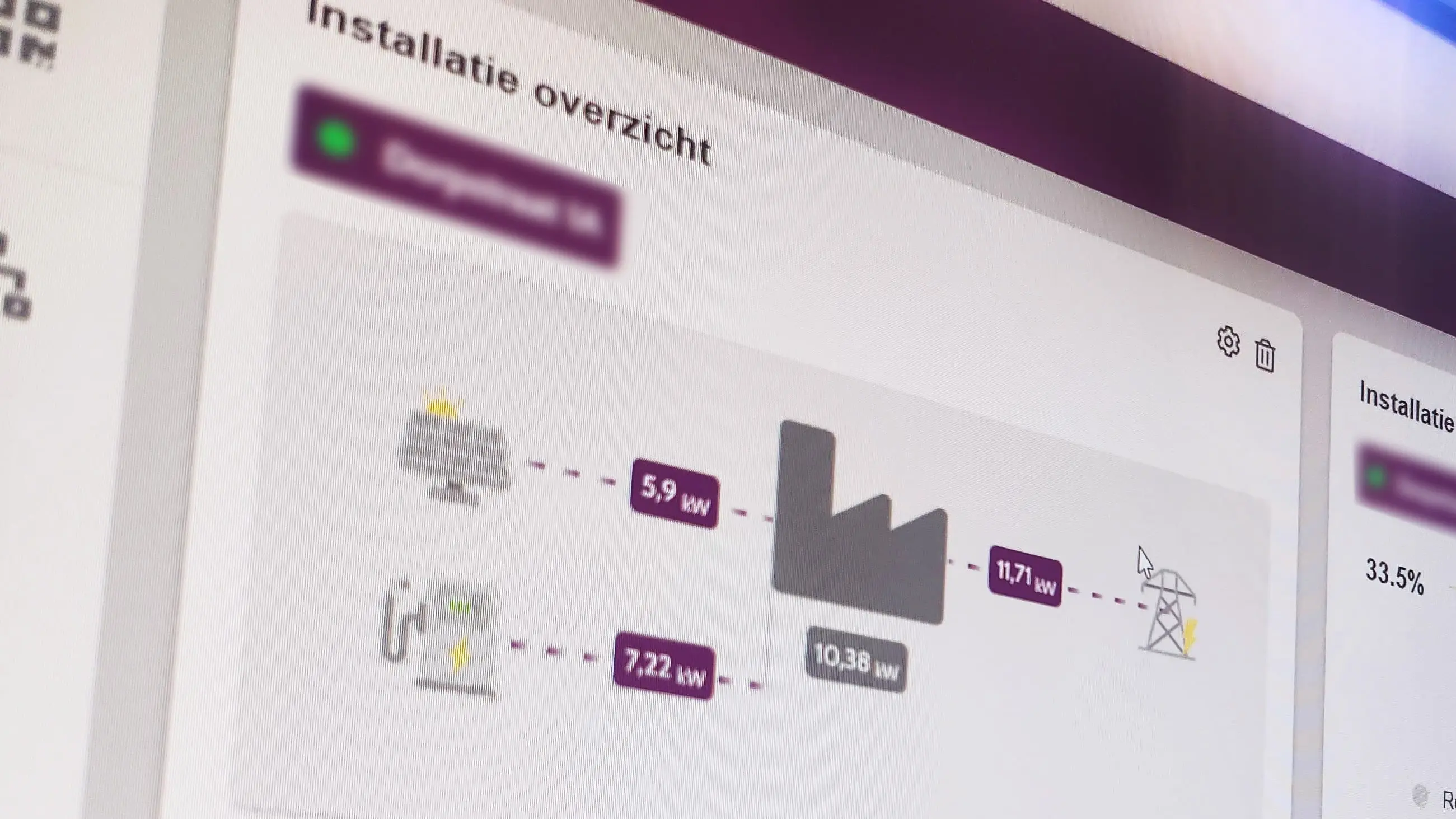 Beeldscherm met overzicht van EmbionEMS