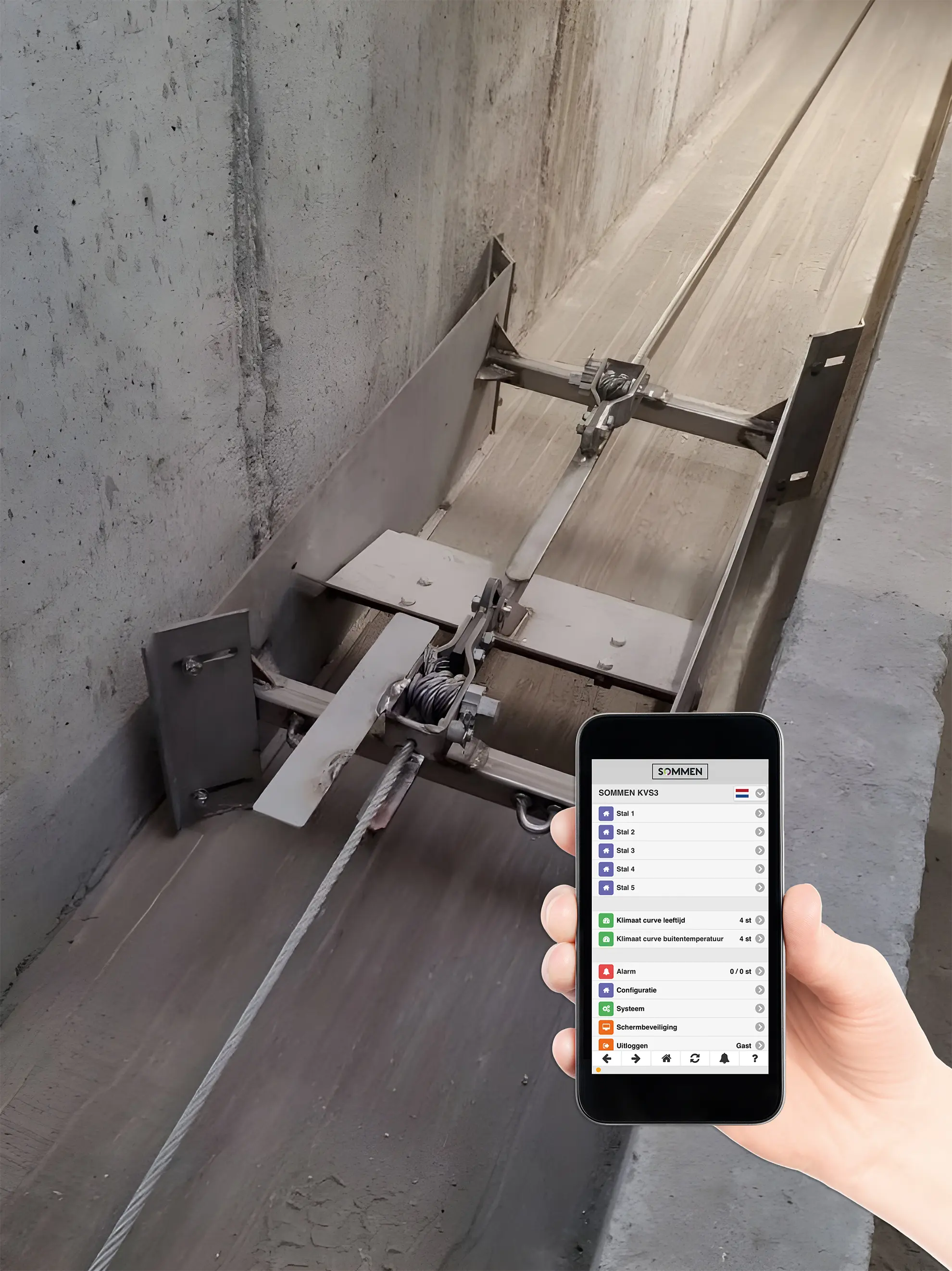Mestschraper met KVS3 app