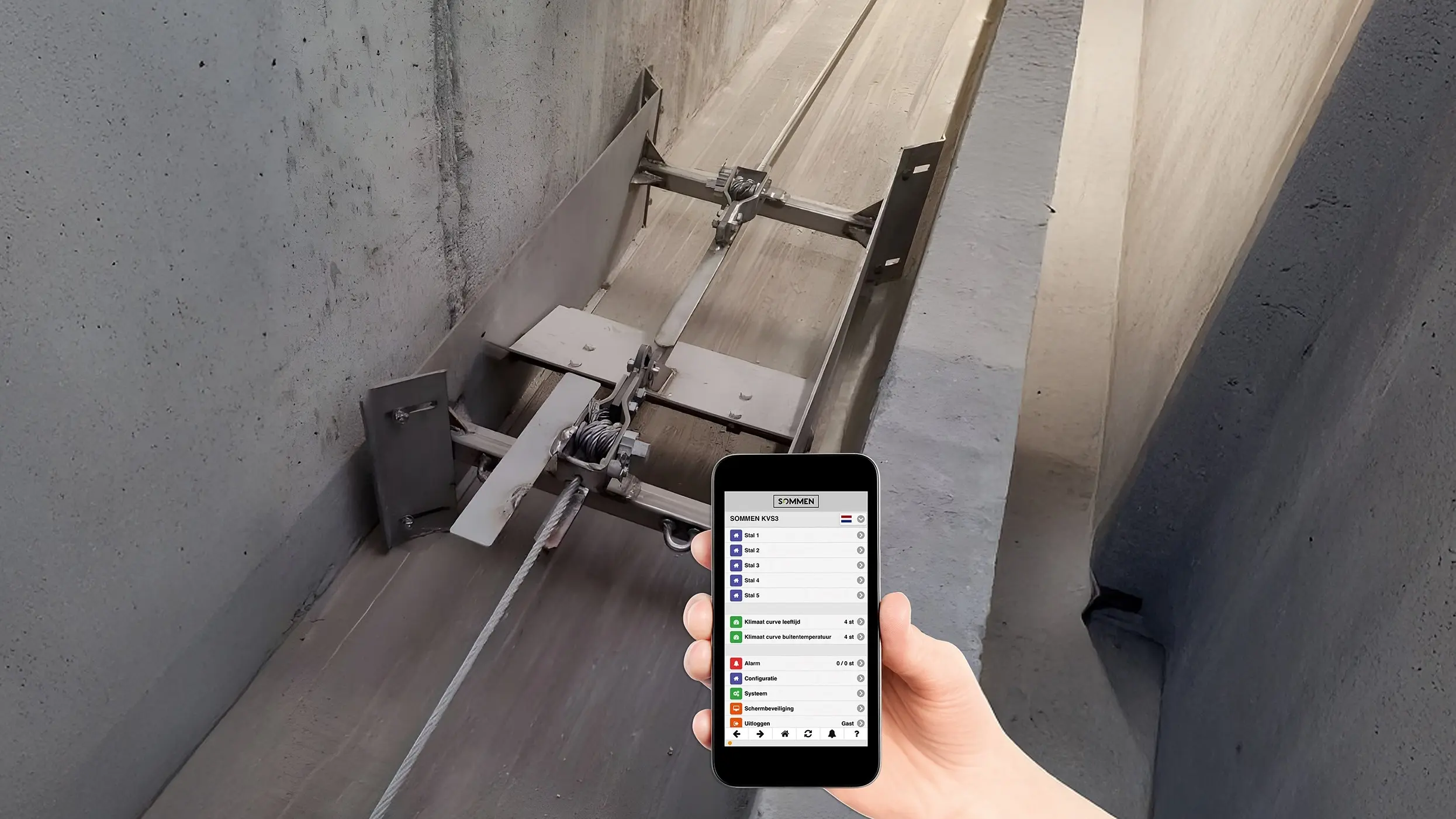 Mestschraper met KVS3 app